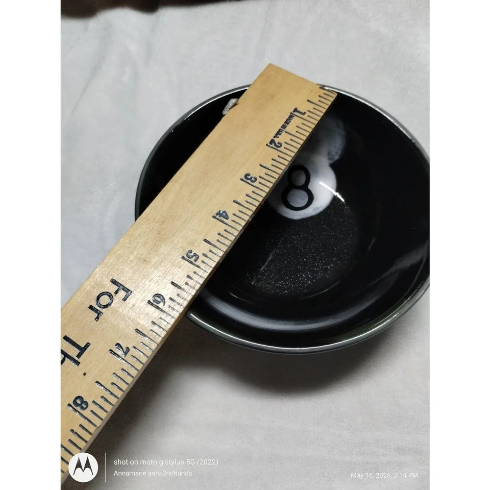 Clay‎ Art Rack Em Up Pool Ball Serving Tray 8 Ball Dip Bowl Set